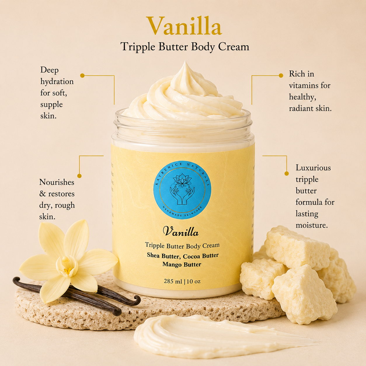 Vanilla Tripple Butter Luxe Body Cream